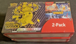 (LOT OF 2) Pokemon Surging Sparks Elite Trainer Box and Booster Bundle, 2-Pack - Image 1