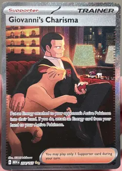 Pokemon 151 Giovanni's Charisma SAR 207/165 English NM PACK FRESH - Image 1