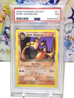2000 Pokemon Rocket Dark Charizard-Holo 1st Edition PSA 7 - Image 1