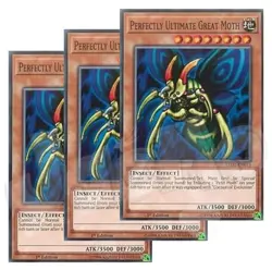 Yugioh - Perfectly Ultimate Great Moth x 3 - 1st Edition NM - Plus Free Holo - Image 1