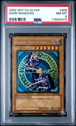 2002 Yu-Gi-Oh! Dark Magician SDY-006 Ultra Rare PSA 8 NM-MINT - Image 1