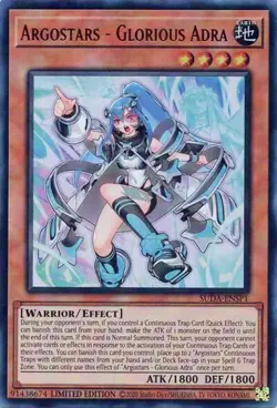 1x Argostars - Glorious Adra (SUDA-ENSP1) - Lim NM Eng YuGiOh - Supreme Darkness - Image 1