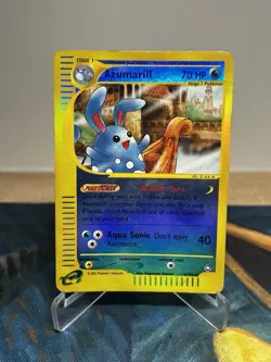 Azumarill 4/147 Reverse Holo Rare E Reader Series Aquapolis Card Pokemon MP - Image 1