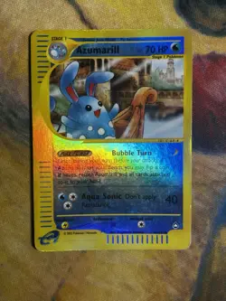 Azumarill 4/147 Reverse Holo Rare E Reader Series Aquapolis Card Pokemon MP - Image 2