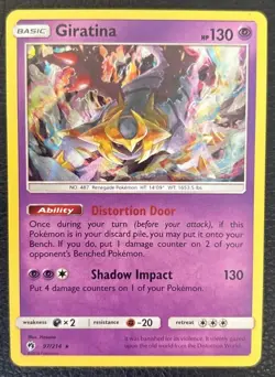 Giratina 97/214 2018 S&M Lost Thunder Pokemon Card TCG Nintendo Holo Rare - Nm - Image 2