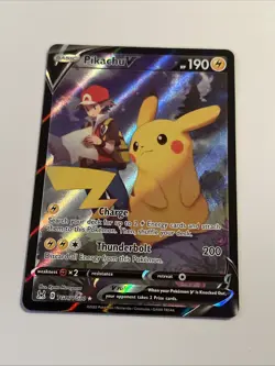 Pokemon TCG Pikachu v TG16/TG30 Lost Origin 2022 Full Art Holo Ultra Rare Card - Image 1