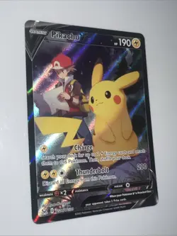 Pokemon TCG Pikachu v TG16/TG30 Lost Origin 2022 Full Art Holo Ultra Rare Card - Image 2