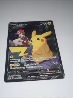 Pokemon TCG Pikachu v TG16/TG30 Lost Origin 2022 Full Art Holo Ultra Rare Card - Image 4