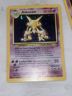 Pokemon TCG Alakazam Base Set 2 Holo Card 1/102 Lightly Played LP Condition WOTC - Image 1