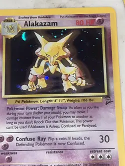 Pokemon TCG Alakazam Base Set 2 Holo Card 1/102 Lightly Played LP Condition WOTC - Image 4