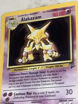 Pokemon TCG Alakazam Base Set 2 Holo Card 1/102 Lightly Played LP Condition WOTC - Image 5