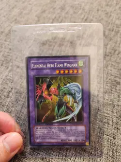 Yugioh! NM Elemental Hero Flame Wingman EHC1-EN004 Secret Rare Limited Edition - Image 1