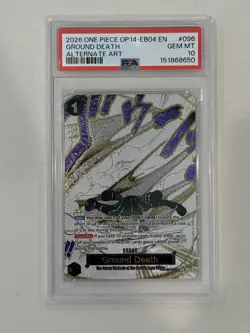 2026 ONE PIECE OP14-EB04 THE AZURE SEA'S SEVEN ALTERNATE ART GROUND DEATH PSA 10 - Image 1