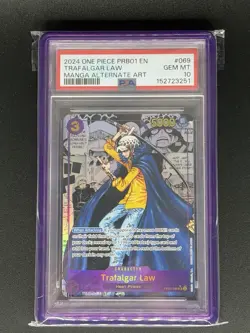 One Piece 2024 Manga Alternate Art Trafalgar Law, PRB01-069, PSA 10 - Image 1