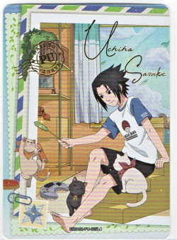 Sasuke Uchiha NRSA01-PU-005L4 Stamped Naruto Kayou Card Heavens Scroll Series 1 - Image 3