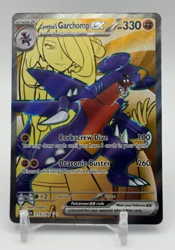 Cynthia's Garchomp EX 215/182 Sv10: Destined Rivals Full Art Holo Card - Image 1