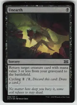 Unearth Foil C Double Masters 2022 96 MTG - Image 1