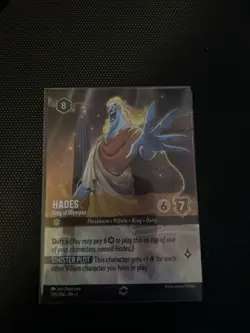 Disney Lorcana Hades King of Olympus Enchanted Full Art Foil 205/204 Mint! - Image 1