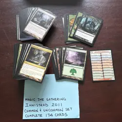 MAGIC GATHERING 2011 INNISTRAD Complete COMMON & UNCOMMON 174 SET MtG W/ Tokens - Image 1