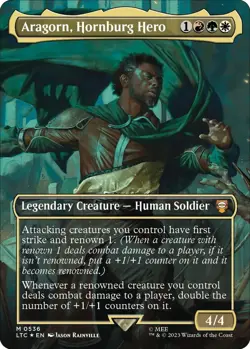 Aragorn, Hornburg Hero (Borderless) (Surge Foil) - (LTR) - Image 1