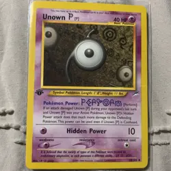 Unown P 58/105 Neo Destiny 1st EDITION Pokemon TCG - Image 1