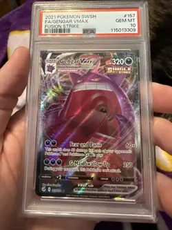 Pokemon Gengar VMAX 157/264 Swsh08 Fusion Strike Holo Ultra Rare PSA 10 - READ - Image 1