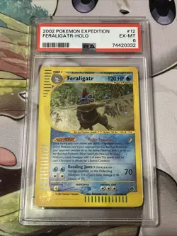 PSA 6 Pokemon Expedition Holo Rare Feraligatr 12/165 EX-MINT! - Image 1