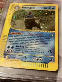 PSA 6 Pokemon Expedition Holo Rare Feraligatr 12/165 EX-MINT! - Image 2