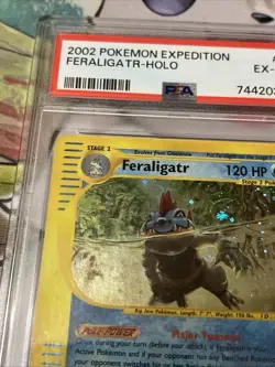 PSA 6 Pokemon Expedition Holo Rare Feraligatr 12/165 EX-MINT! - Image 5