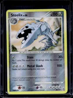 2007 Pokemon Diamond & Pearl Steelix Reverse Holo #38/130 - Image 1