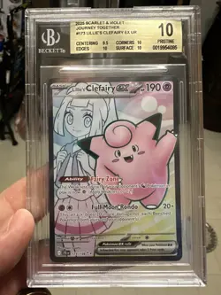 2025 POKEMON JOURNEY TOGETHER LILLIE'S CLEFAIRY ULTRA RARE ⭐BGS 10⭐ POP 3 ! - Image 1