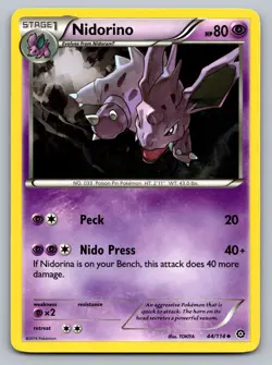 Pokemon TCG XY - Steam Siege Nidorino 44/114 - Image 1