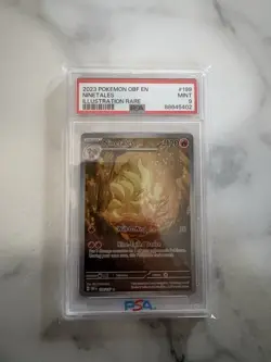 Pokemon TCG Obsidian Flames Ninetales Illustration Rare Holo 199/197 PSA 9 - Image 1