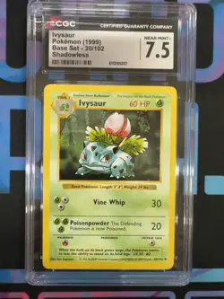 Pokemon Ivysaur Shadowless Base Set 30/102 CGC 7.5 - Image 1