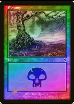 Magic the Gathering SWAMP #339/350 Invasion Land Foil Common 2000 NM - Image 1