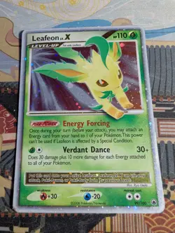 2008 Pokemon DIAMOND & PEARL MAJESTIC DAWN #99 LEAFEON LV.X-HOLO ENGLISH MP-HP - Image 1