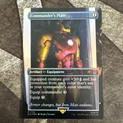 MTG Marvel Secret Lair Commander's Plate NM Non Foil Unplayed SLD Iron Man - Image 1