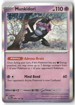 Munkidori 095/167 Rare Twilight Masquerade Pokemon Holo Near Mint - Image 1