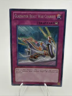 Yugioh Gladiator Beast War Chariot LCGX-EN266 1st Secret Rare - Image 1