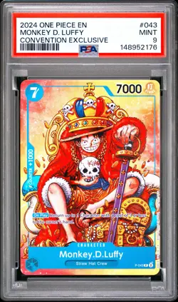 2024 ONE PIECE PROMOS CONVENTION EXCLUSIVE #043 MONKEY D. LUFFY PSA 9 - Image 1