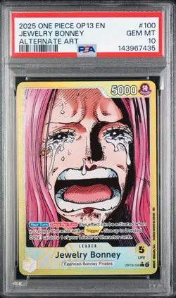 Jewelry Bonney One Piece OP13-100 Alternate Art PSA 10 - Image 1