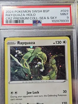 Rayquaza #029 - Pokemon Crown Zenith Sea & Sky Black Star Promo - PSA 9 -Swirl - Image 3