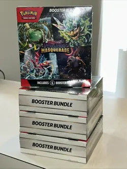 4 Boxes of Pokemon Scarlet & Violet Twilight Masquerade Booster Bundle Box - Image 1