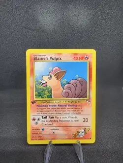 Pokemon TCG Blaine's Vulpix Gym Heroes 65/132 Regular 1st Edition Common - Image 1