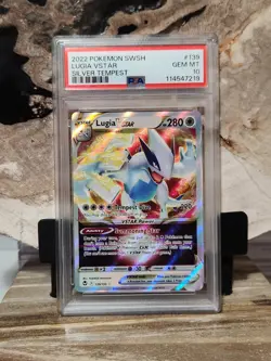 Pokemon PSA 10 GEM MINT Lugia Vstar 139/195 Silver Tempest - Image 1