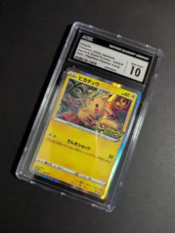 2020 Pokemon 124/S-P SWSH Promo PikaPika! Pikachu! Campaign Holo Japanese CGC 10 - Image 3