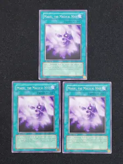 3 x YuGiOh Makiu, the Magical Mist CRMS-EN091 Rare 1st Edition NM - Image 1