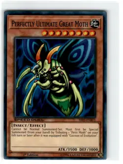 Yu-Gi-Oh! Speed Duel Perfectly Ultimate Great Moth Common SS03-ENB01 Lightly - Image 1