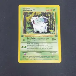 Nidoran 57/64 Jungle 1st Edition 1999 Pokemon Card - LP - Image 1