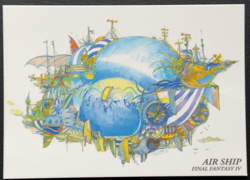Air Ship Enterprise 023 Final Fantasy 4 Art Museum Card Square Japanese - Image 1